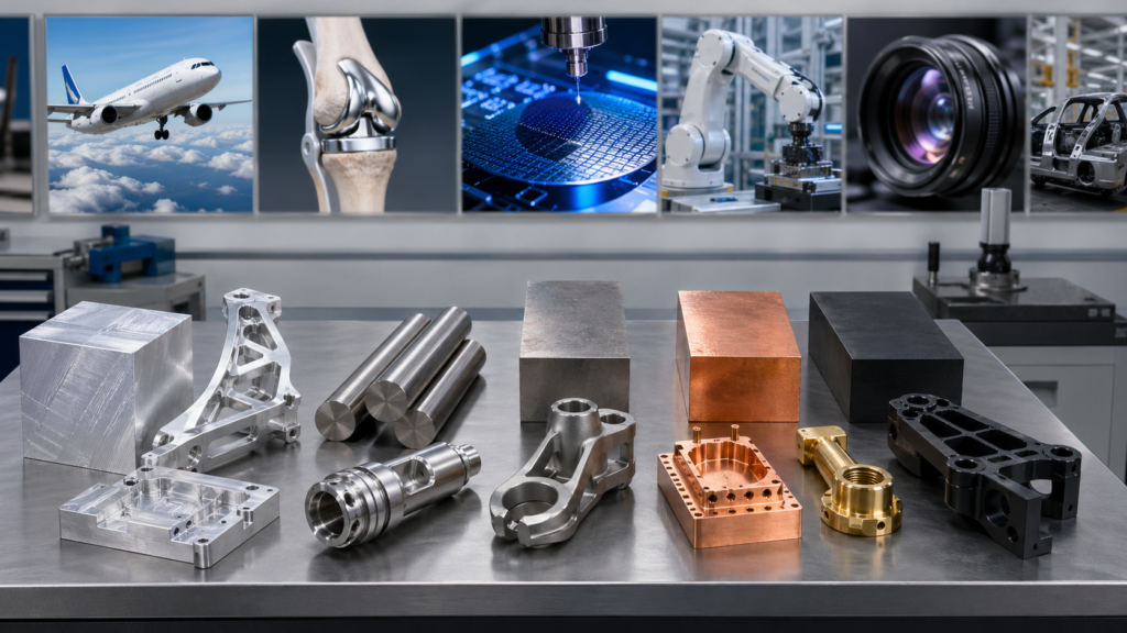 Recommended CNC Machining Materials by Industry