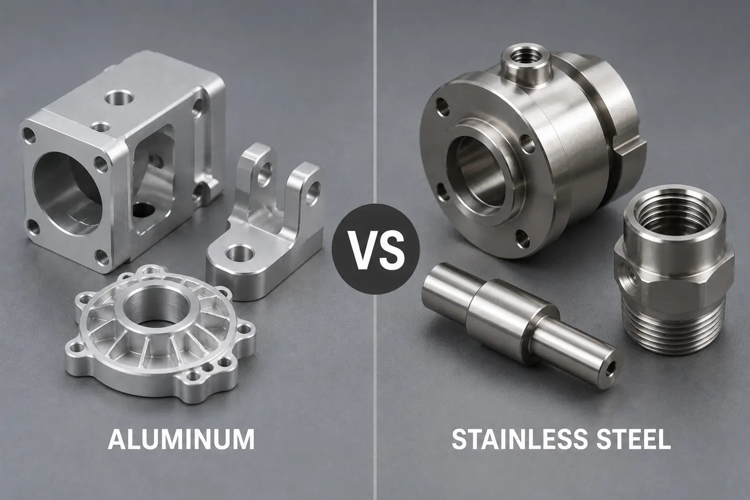 Aluminum vs Stainless Steel for Custom Parts