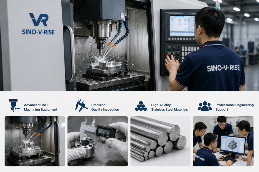 304 vs. 316 Stainless Steel for CNC Parts: Which Material Should You Choose? 6 How Sino-V-Rise Supports Stainless Steel CNC Machining Projects