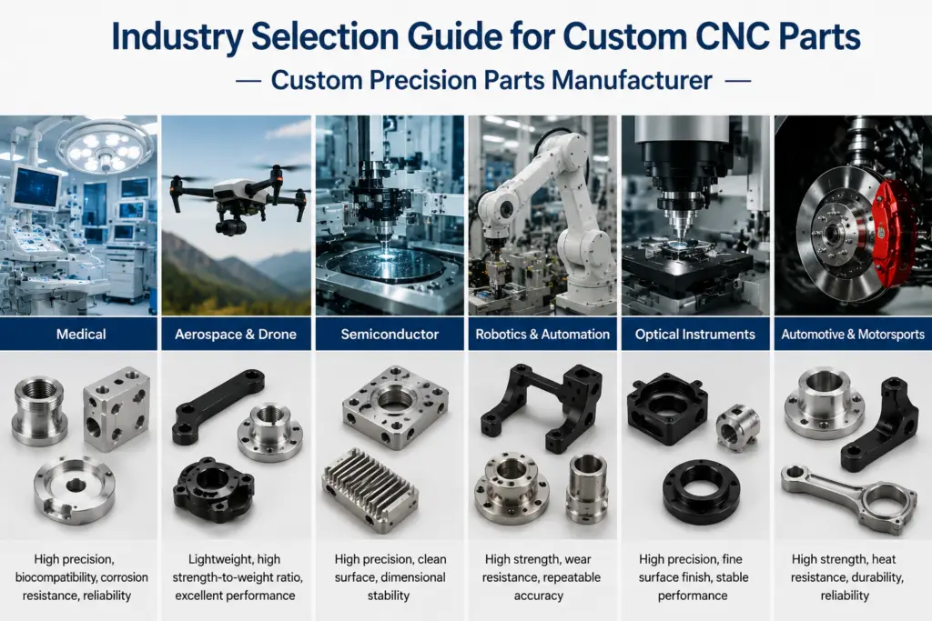Aluminum vs Stainless Steel for Custom Parts: How to Choose the Right Material 6 Industry Selection Guide for Custom CNC Parts