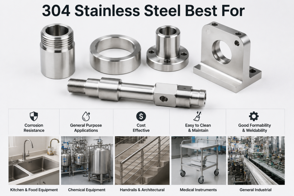 304 vs. 316 Stainless Steel for CNC Parts: Which Material Should You Choose? 2 What Is 304 Stainless Steel Best For