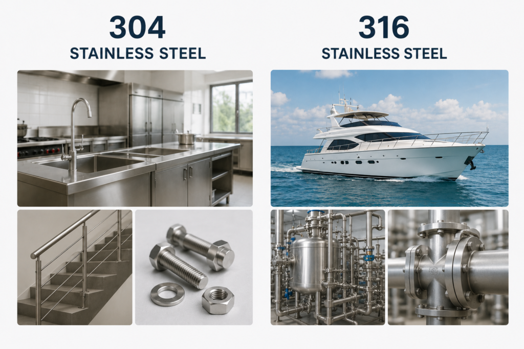 304 vs. 316 Stainless Steel for CNC Parts: Which Material Should You Choose? 5 Which Industries Should Choose 304 or 316 Stainless Steel