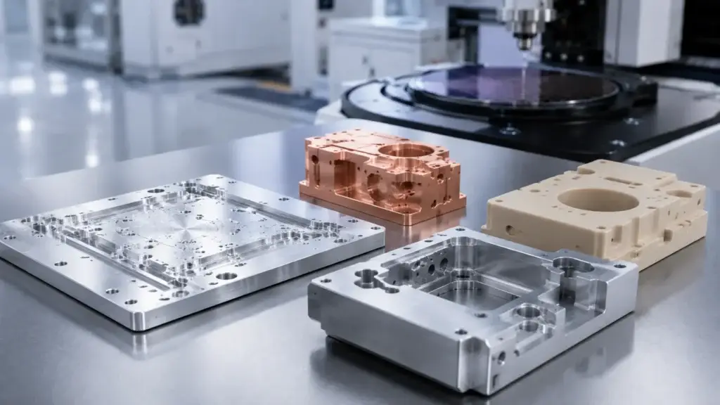Semiconductor CNC Machined Parts: Vacuum Plates, Cooling Fins and Sensor Brackets 6 Materials for Precision CNC Machining of Semiconductor Parts