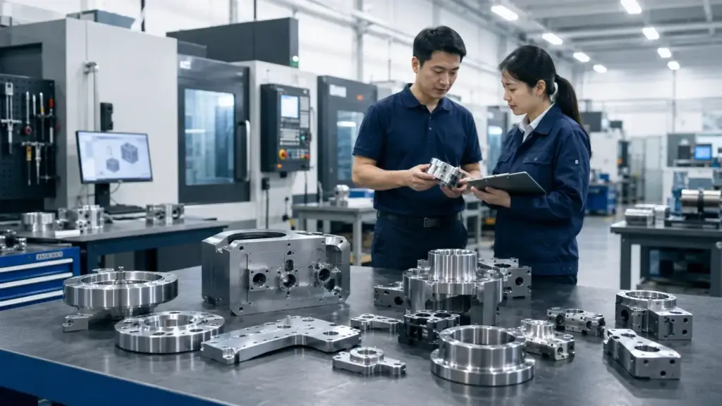 Why OEMs Are Choosing One-Stop CNC Manufacturing Partners in 2026? 1 OEM engineer reviewing CNC machining drawings